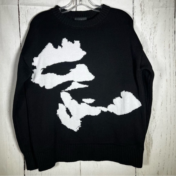 Strxngers Heavy Punk Graphic Crewneck Pullover Knit Sweater HTF RARE Size Small - Picture 3 of 10